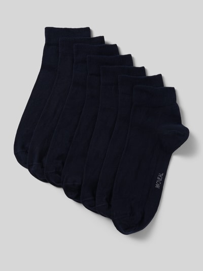 MCNEAL Sneakersokken met labeldetail in een set van 7 paar Marineblauw - 1