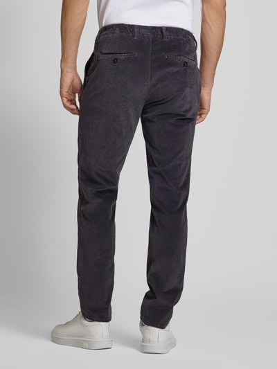 Brax Regular fit corduroy broek met steekzakken, model 'FABIO' Antraciet - 5