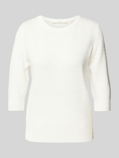 Lanius Gebreide pullover met 3/4-mouwen Offwhite - 2