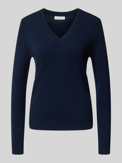 Christian Berg Woman Gebreide pullover met V-hals Donkerblauw - 2