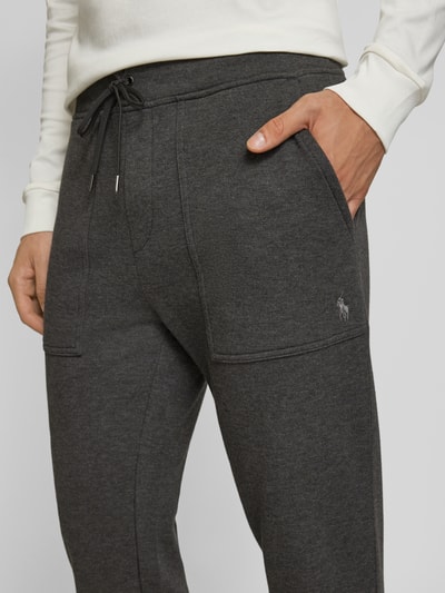 Polo Ralph Lauren Slim fit sweatpants met opgestikte zakken Antraciet gemêleerd - 3