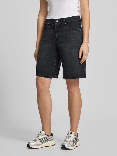 Levi's® Regular Fit Jeansshorts aus reiner Baumwolle Modell 'MIDDY JORT' Black 4