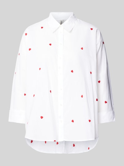 Only Bluse mit Allover-Motiv-Stitching Modell 'NEW LINA GRACE' Weiss 2