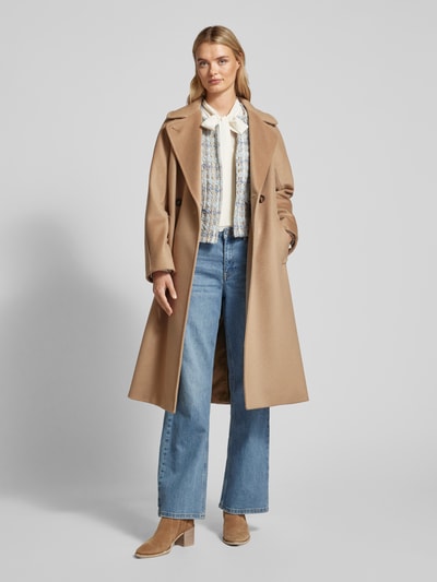 Weekend Max Mara Lange jas met platte kraag, model 'RESINA' Camel - 1