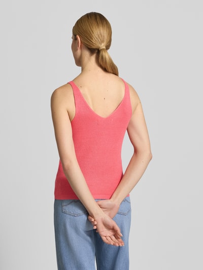 VERO MODA regular fit knitwear-top van viscosemix model 'NEWLEX' Koraal - 5