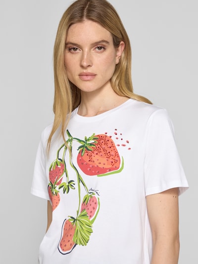 Marc Cain T-shirt met ronde hals Wit - 3