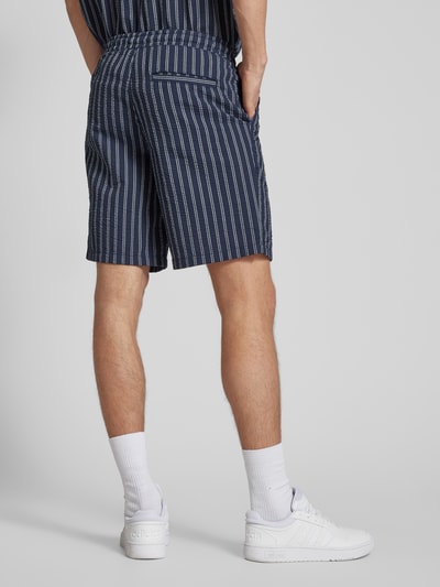 Jack & Jones Sweatshorts met tunnelkoord, model 'JAIDEN' Marineblauw - 5