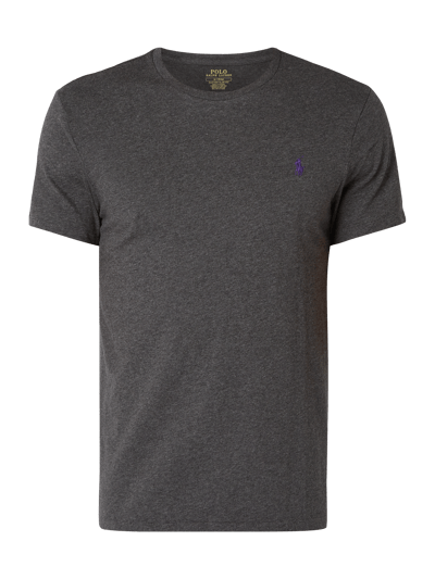 Polo Ralph Lauren Custom Slim Fit T-Shirt mit Logo-Stickerei Dunkelgrau 2