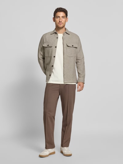 Jack & Jones Premium Regular fit vrijetijdsoverhemd met borstzakken, model 'Rayle' Beige - 1