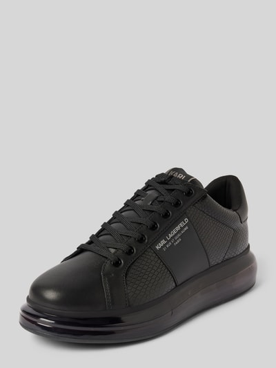 Karl Lagerfeld Ledersneaker mit Label-Schriftzug Modell 'LOW KAPRI' Black 1