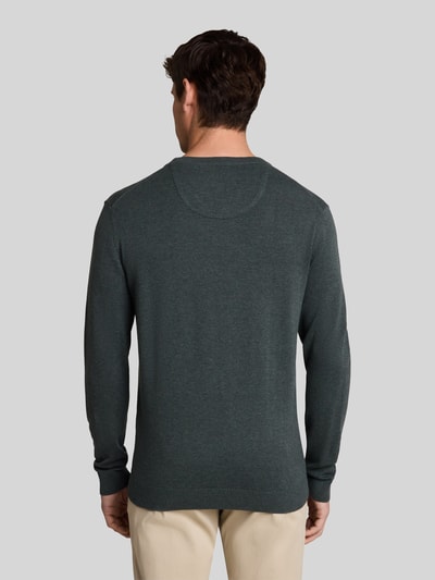 Tom Tailor Regular Fit Pullover aus reiner Baumwolle Oliv 5