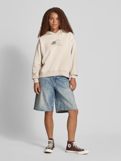 Only Loose Fit Hoodie aus Baumwoll-Mix Modell 'CAMILLA' Sand 1