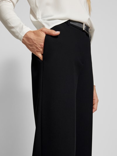 Someday Wide leg stoffen broek met persplooien, model 'Catsby' Zwart - 3