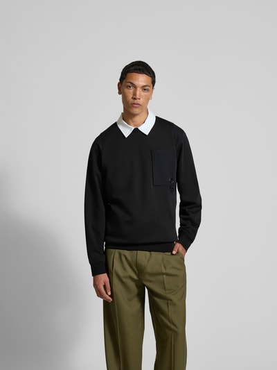 Moose Knuckles Sweatshirt mit gerippten Abschlüssen Black 4