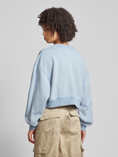 Calvin Klein Jeans Oversized Sweatshirt mit V-Ausschnitt Hellblau 5