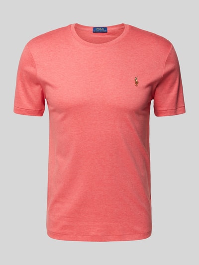 Polo Ralph Lauren T-Shirt mit Label-Stitching Hellrot Melange 2