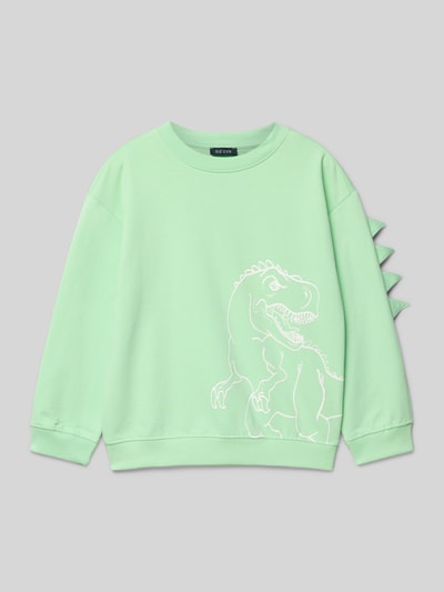 Blue Seven Sweatshirt met ribboorden Groen - 1