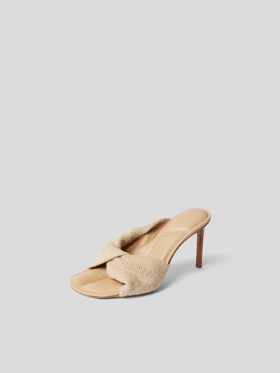 Jacquemus Pantoletten mit Pfennigabsatz Beige 2