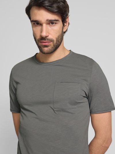 s.Oliver RED LABEL Regular Fit T-Shirt aus reiner Baumwolle Mittelgrau 3