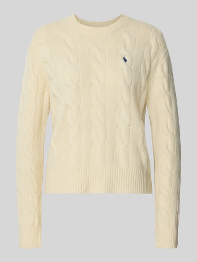 Polo Ralph Lauren Gebreide pullover met kabelpatroon en ronde hals Zand - 2