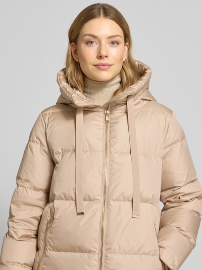 Rich & Royal Płaszcz pikowany z wypełnieniem puchem oraz zamkiem błyskawicznym dwustronnym Piaskowy 3