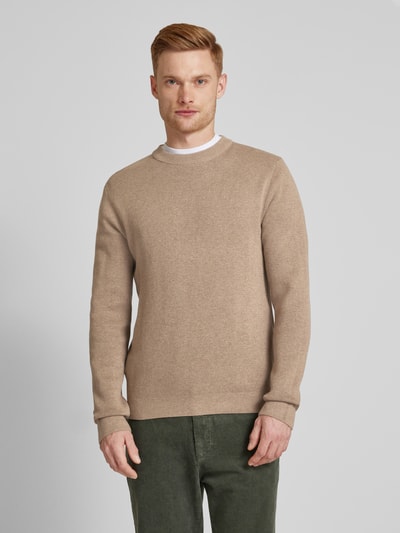 Jack & Jones Premium Sweter z dzianiny ze stójką model ‘MILANO’ Beżowy 4