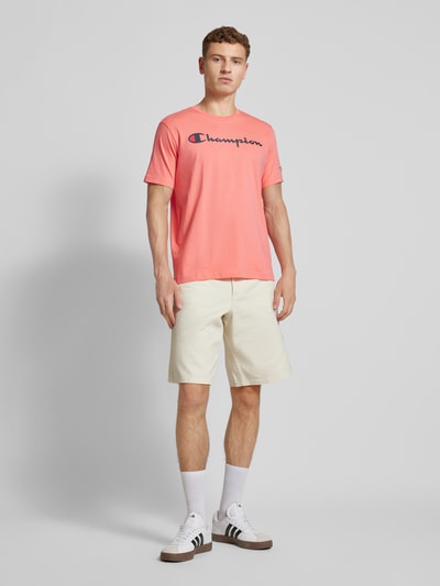 CHAMPION T-Shirt mit Label-Print Rose 1