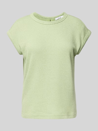 OPUS Gebreide top met kapmouwen, model 'Spunki' Lichtgroen gemêleerd - 2