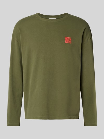 American Vintage Longsleeve mit Label-Print Khaki 2