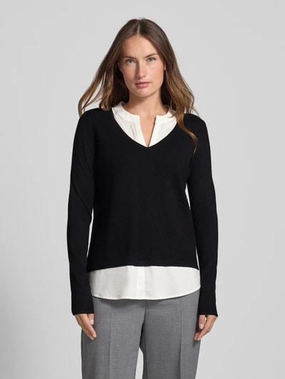 comma Strickpullover mit Strukturmuster Black 4