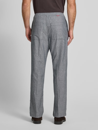 JOOP! Jeans Regular fit stoffen broek met tunnelkoord, model 'Rimon' Marineblauw - 5