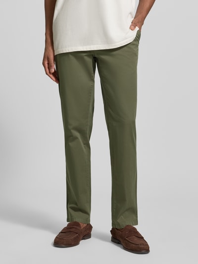 Brax Spodnie materiałowe z domieszką lyocellu, krój regular fit, model 'Everest' Khaki 4