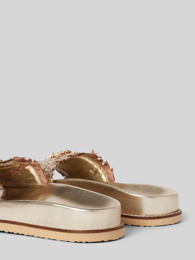 INUOVO Sandalette im Metallic-Look mit Ziersteinbesatz Gold 2