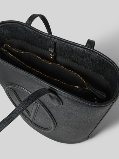Produktfoto, Shopper in Leder-Optik Modell 'Covent' von VALENTINO BAGS, schwarz, strukturierte Oberfläche, goldener Reißverschluss, Innenfach