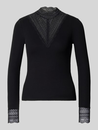 ONLY Slim Fit Langarmshirt aus Viskose-Mix Modell 'TILDE' Black 1