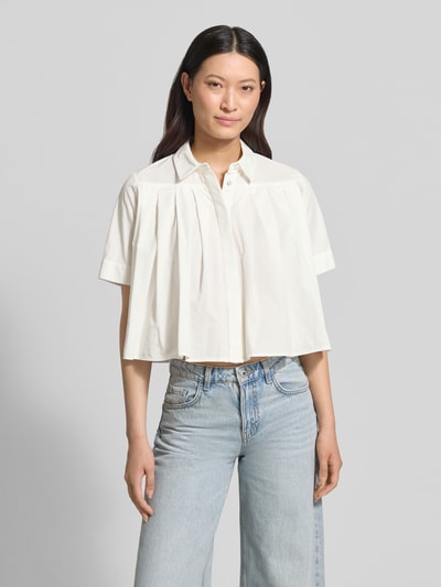 YAS Bluse mit verdeckter Knopfleiste Modell 'SKYMA' Weiss 4