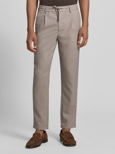 Lindbergh Slim Fit Stoffhose mit Viskose-Anteil Beige Melange 4