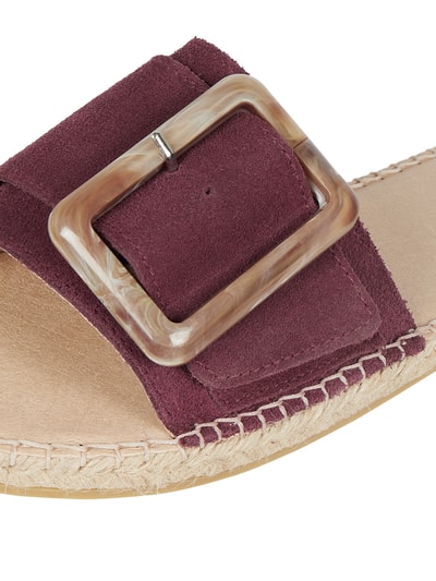 Espadrij Pantolette aus Veloursleder Modell 'Belfort' Aubergine 2