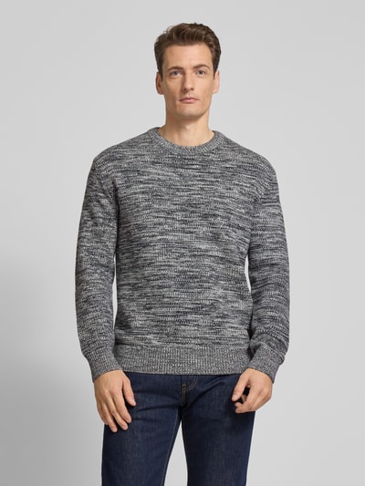 Tom Tailor Denim Regular Fit Strickpullover aus reiner Baumwolle Dunkelblau 4