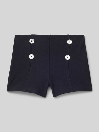 Steiff Skinny Fit Shorts mit fixierten Bügelfalten Marine 1