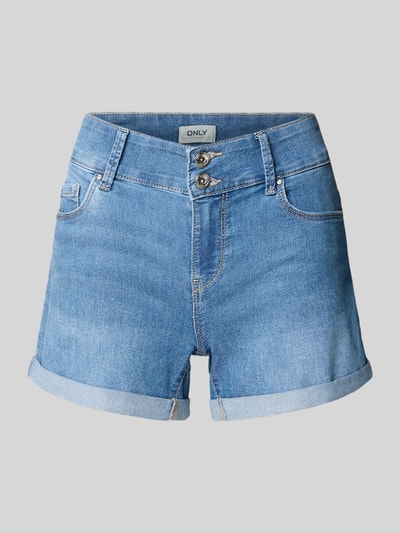 Only Szorty jeansowe o kroju regular fit z mieszanki bawełny model ‘CARMEN’ Jeansowy niebieski 2