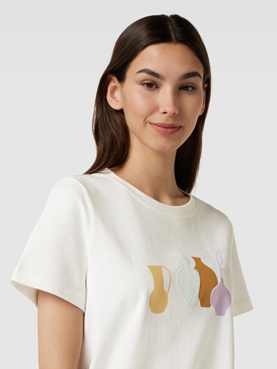 Tom Tailor T-shirt met motiefprint Offwhite - 3