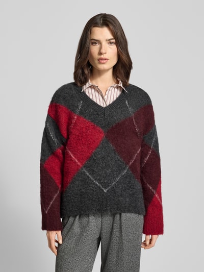 Smith and Soul Strickpullover mit V-Ausschnitt Anthrazit 4