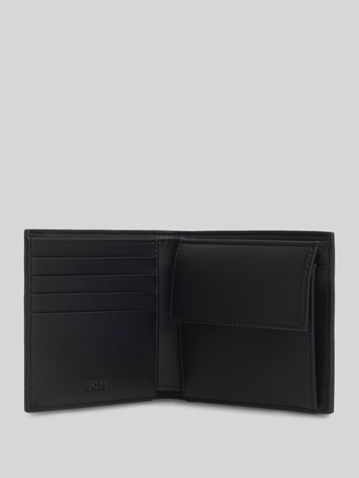 BOSS Geldbörse aus echtem Leder mit Logo Prägung Modell 'MP_4CC_COIN' Black 4