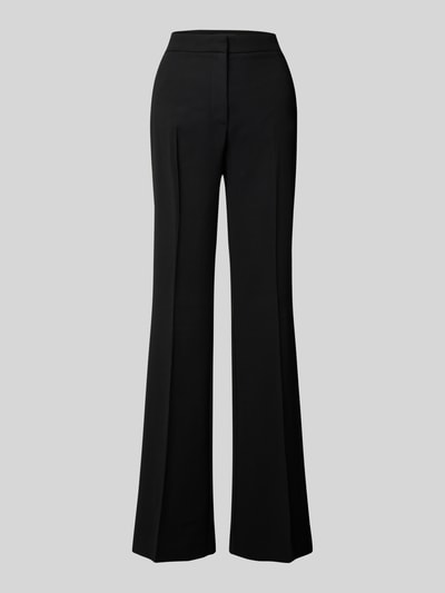 Mango Flared Stoffhose mit Bundfalten Black 1