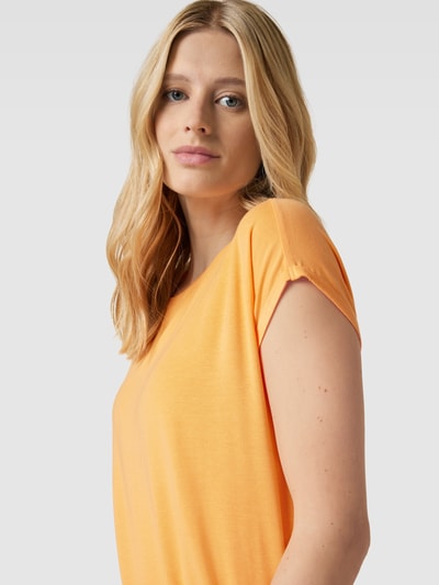 Vero Moda T-shirt z okrągłym dekoltem model ‘PLAIN’ Pomarańczowy 3