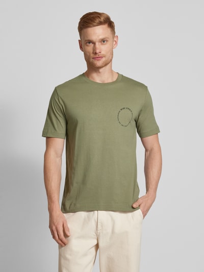 Marc O'Polo T-Shirt mit Label-Print Oliv 4