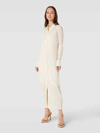 Calvin Klein Womenswear Tricotjurk met ribstructuur Offwhite - 1