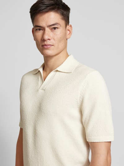 JAKE*S STUDIO MEN Poloshirt mit Strukturmuster Ecru 3