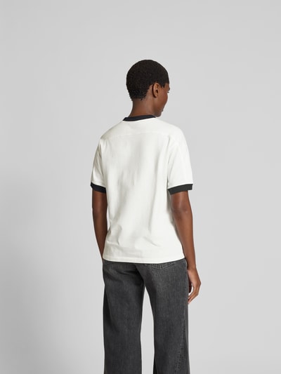 Anine Bing Regular Fit T-Shirt mit Logo-Print Ecru 5